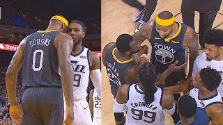 DeMarcus Cousins Exchanges Words With Jae Crowder & Confronts Him In Heated! Warriors vs Jazz