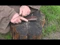Jeff White Bush Knife and a Wet wood Fire