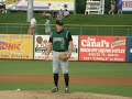 Shawn Sanford pitching against the Lakewood blue Claws