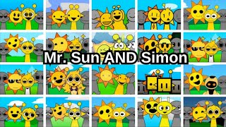 Incredibox - Sprunki Mr. Sun And Simon All Different Mods Sprunki Mix Incredibox