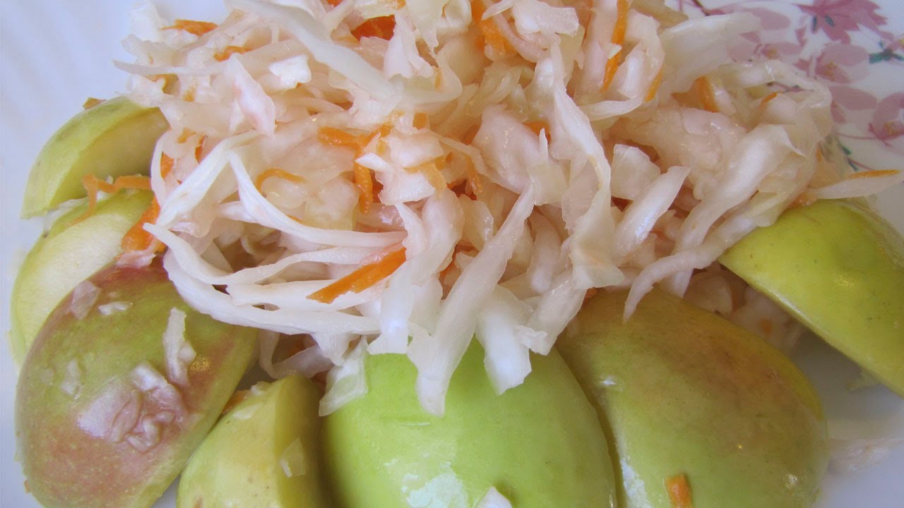 капуста квашеная с яблоками на зиму капуста квашеная с яблоками на зиму