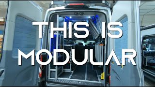 This Camper Van is SO Modular!! -- VanDOit built on the Ford Transit