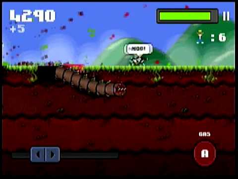 Thumb Super Mega Worm game for iPhone, iPod Touch (similar to Tremors)