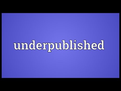 Header of Underpublished