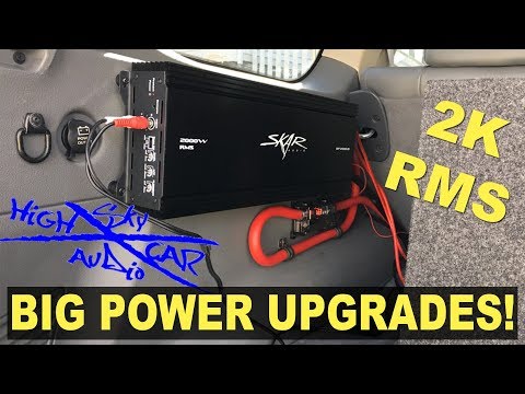 NEW 2K AMP, 0 GAUGE WIRE, & BIG 3 UPGRADE IN THE JEEP! | SKAR RP-2000.1D | SKY HIGH CAR AUDIO