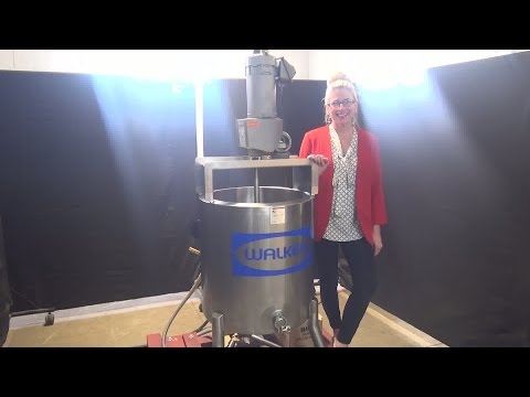 Walker 24 Gallon 304 Stainless Steel Jacketed Mixing Tank Demonstration