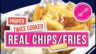 DO YOU MAKE YOUR REAL CHIPS LIKE THIS ? TWICE COOKED | REAL CHIPS, HAND CUT, HOMEMADE CHIPS 🥔🍟😱