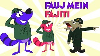 Pyaar Mohabbat Happy Lucky - Ep.2 | Fauj Mein Fajiti | Hindi Animated Cartoon Show | ZeeQ
