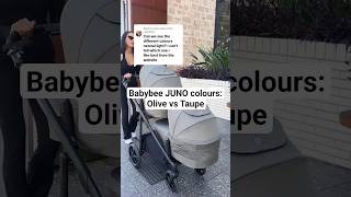 Olive Vs Taupe Juno Pram Colours Real-Life Comparison Babybee Prams