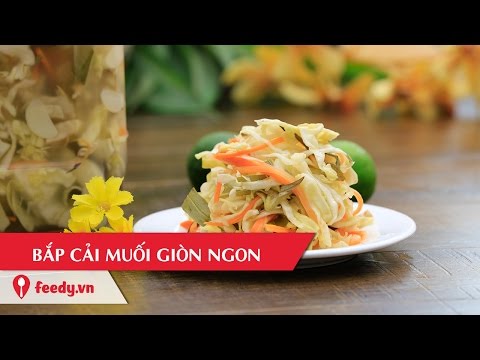 Hướng dẫn cách muối dưa bắp cải giòn sần sật thật thơm ngon - Sauerkraut Salad