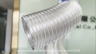 Aluminum Semi Rigid Flexible Air Duct Ventilation Hose From Ecoosi Industrial Co., Ltd.