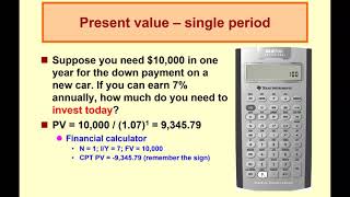 Corporate Finance - FIN 3610 - Time Value of Money