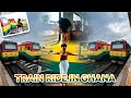 TRAVELING BY TRAIN IN GHANA 🇬🇭 FOR THE FIRST TIME TRAIN RIDE FROM SEKONDI TO TAKORADI |GHANA RAILWAY