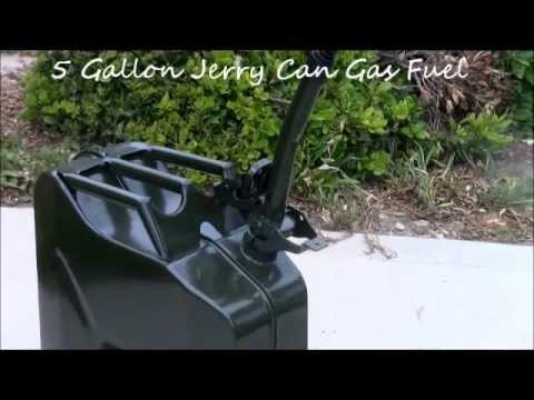 2 5 & 5 Gallon Jerry Can Gas Fuel Steel Tank Green Military NATO style 10L & 20L