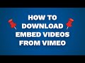 How To Download Embed Videos From Vimeo 2023 (No Software)