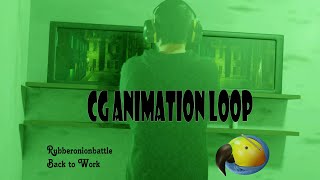 3d animated loop - back to work #rubberonionbattle