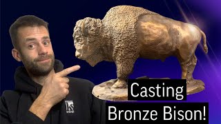 Casting A Bronze Bison Sculpture - Lost Wax Casting.