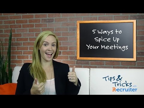 VIDEO : employee engagement: 5 ways to spice up your meetings - recent studies have shown that approximately 40% of work time is spent inrecent studies have shown that approximately 40% of work time is spent inmeetings. it also has been r ...