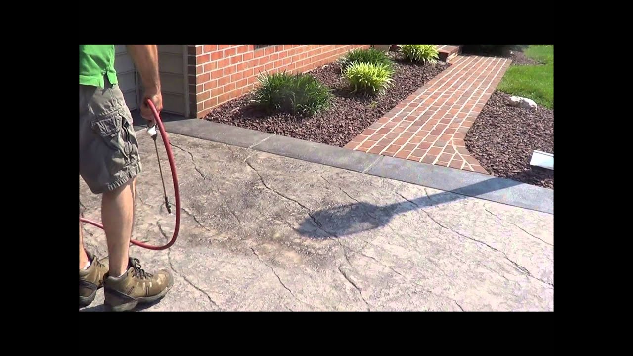 Stamped Concrete Sealer - YouTube