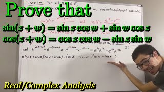 Prove the sine and cosine addition formulas for complex numbers (ILIEKMATHPHYSICS)