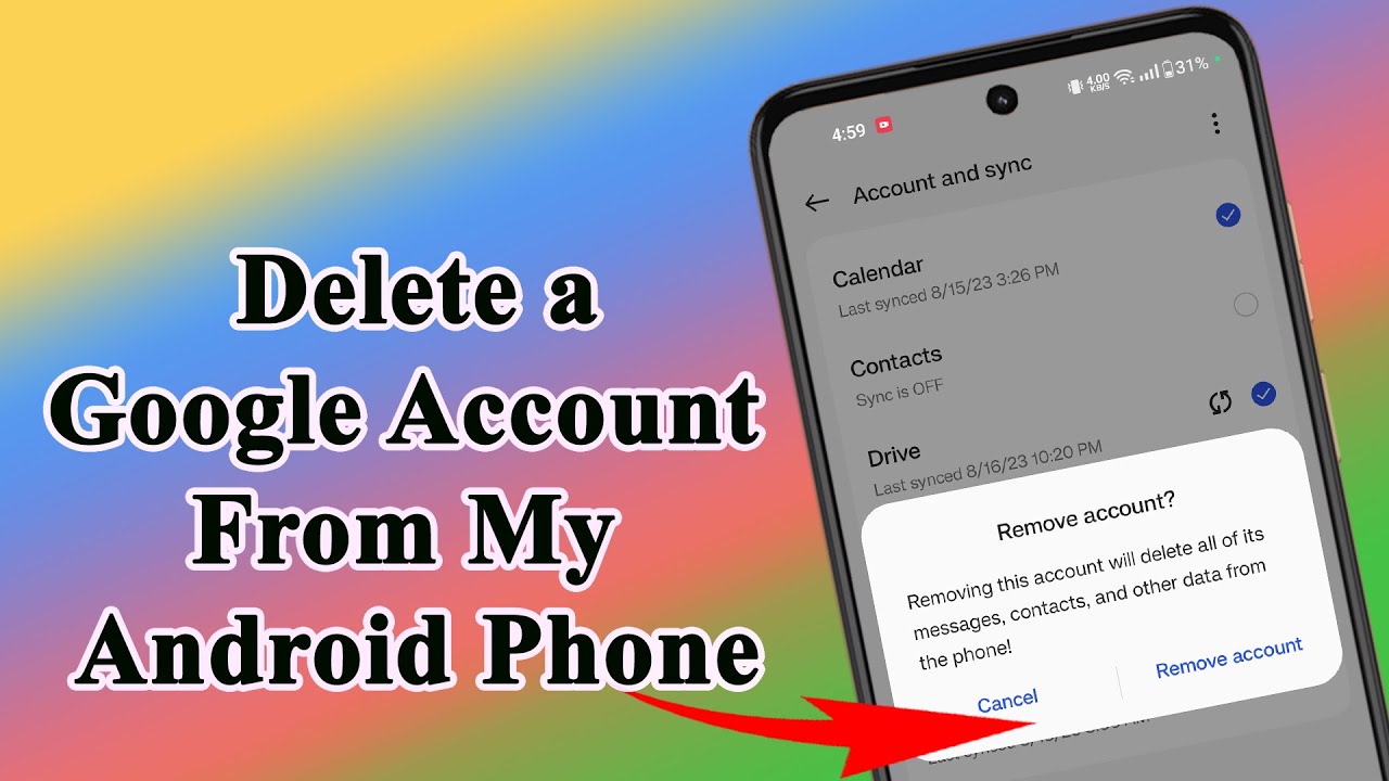 How to delete a Google account from my Android phone How to delete a Google account from my Android phone