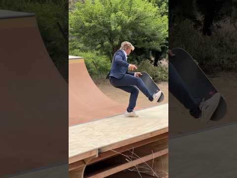 Skating in a business suit‼️🙌🏽 #skateclipsdaily #skateboarding #miniramp #ramp #skatetricks