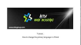NTSi - Comment changer de langue dans cPanel - How to change the primary language in cPanel. - 2013