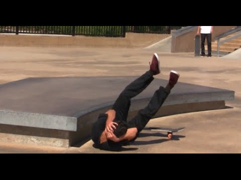 Skateboarder Gets Surprised With A Head Smash!