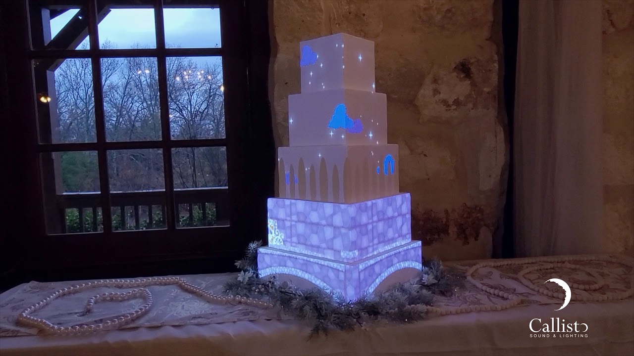 Fairytale Wedding Cake Projection Mapping by Callisto