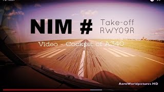 Take-off @ NIAMEY - Diori Hamani Int'l Airport (NIM/DRRN) Niger # Cockpit View - A340