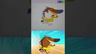 Coloring Zig And Sharko - Zig Swimming