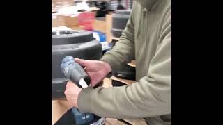 Handjet Ebs250 Printing White Ink On Brake Drums