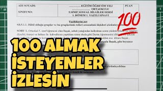 5.Sınıf Sosyal Bilgiler 1.Dönem 1.Yazılı