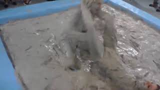 European Woman Enjoy Wrestling In Mud Babe
