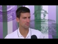 Novak Djokovic post-match interview - Wimbledon