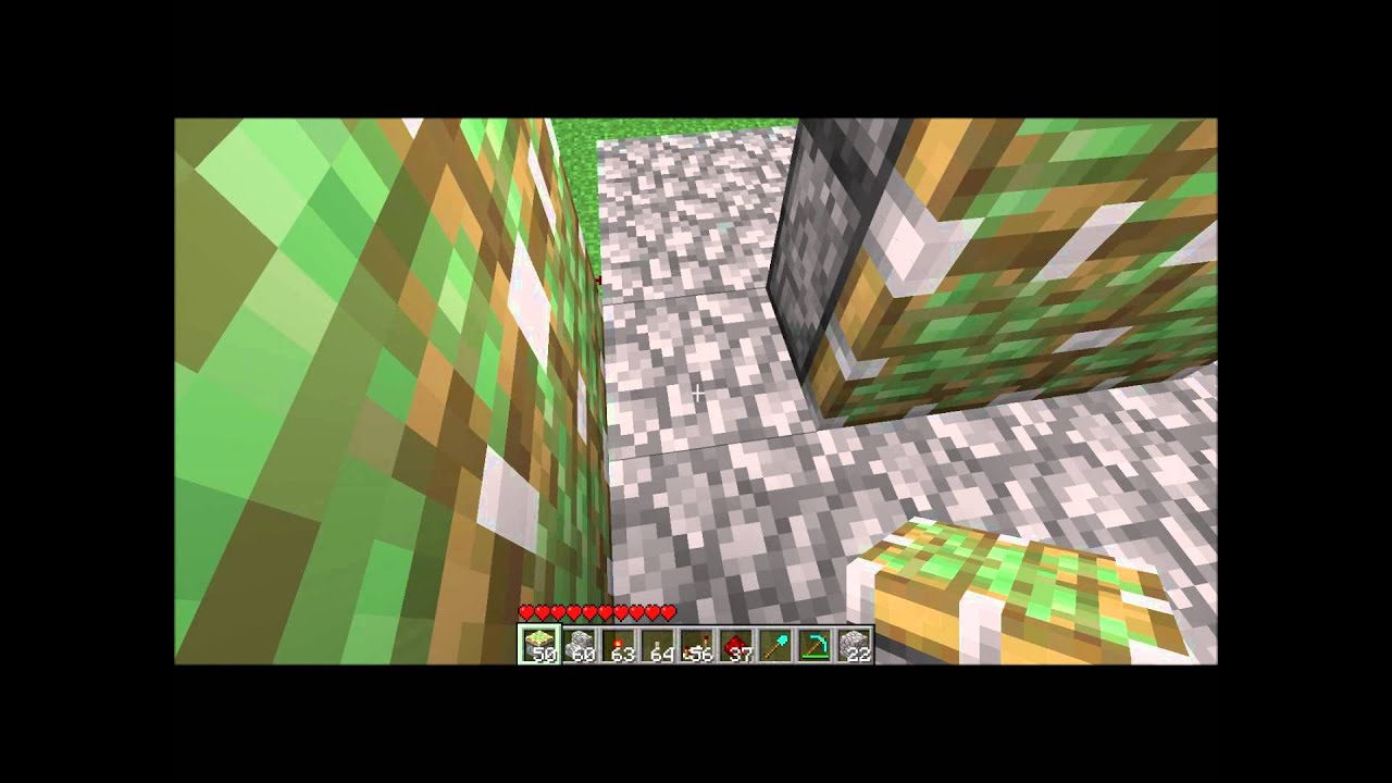 Minecraft How To Make A Sticky Piston Door YouTube