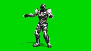 Futuristic Space Soldier - Talks Animation - Green Screen - Free Use