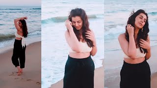 Actress Nikki Galrani Hot Photo Shoot In Beach