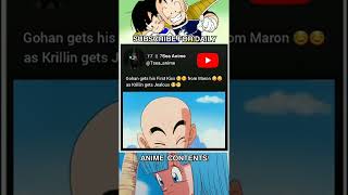 Gohan Gets His First Kiss From Maron As Krillin Gets Jealous