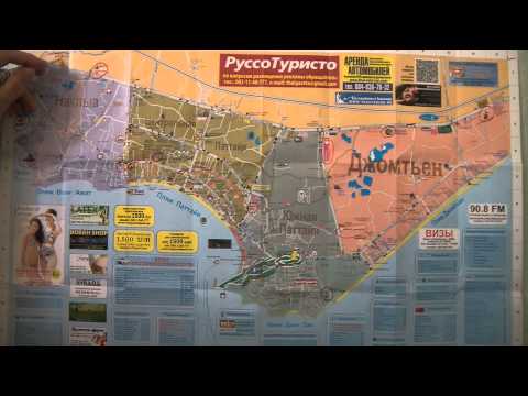 Подробная карта Паттайи Подробная карта Паттайи
