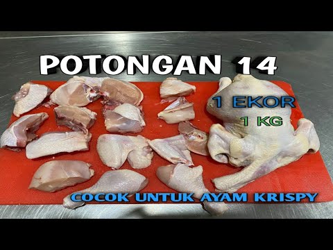 Tutorial cara memotong ayam ||menjadi 14 bagian