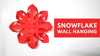 How to make Snowflake Wall Hanging - DIY Paper Winter Crafts #Shorts