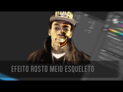 Efeito Rosto meio Esqueleto - Tutorial Photoshop