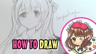 DRAWING TUTORIAL of Manga Anime Girl- Real time drawing! ???????
