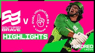 Southern Brave vs Oval Invincibles Highlights | The Hundred 2021