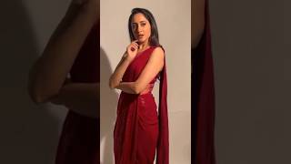 Pragya Jaiswal Look Hot Scene Movement In Red Saree