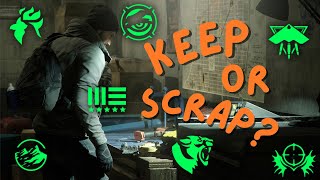 Gear Sets... Keep Or Scrap? The Division 1 In 2025