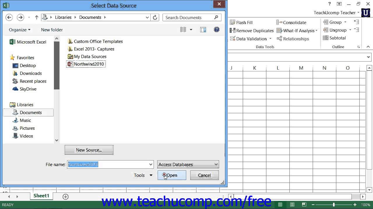excel 2013 tutorial creating data model from external microsoft excel model
