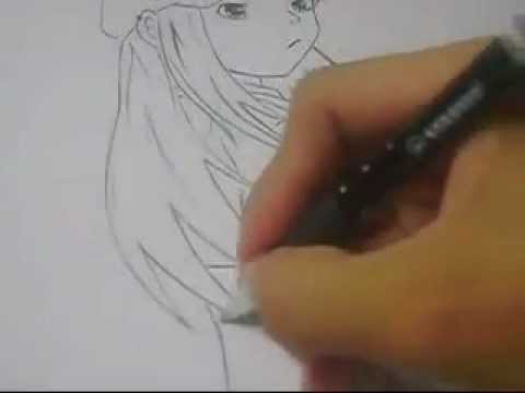 how to draw anime wolf eyes. Drawing the anime girl with