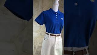 Falda Denim Color Beige Y Polo Gala En Azul Real